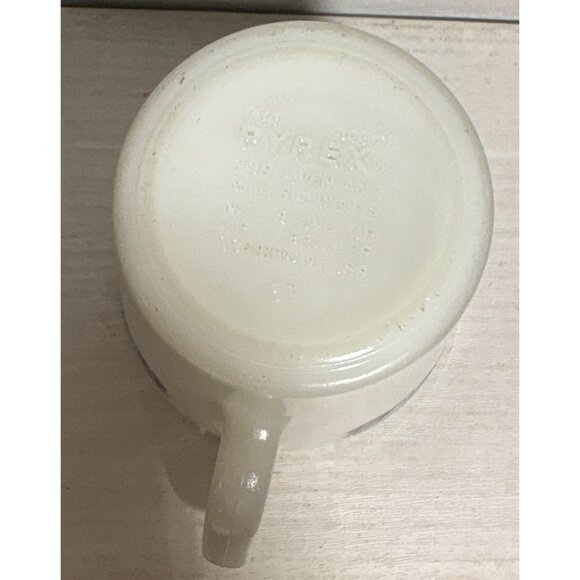 Vintage Pyrex Coffee Cup Old Town Blue Onion Milk Glass Mug #1410 - Picture 5 of 8